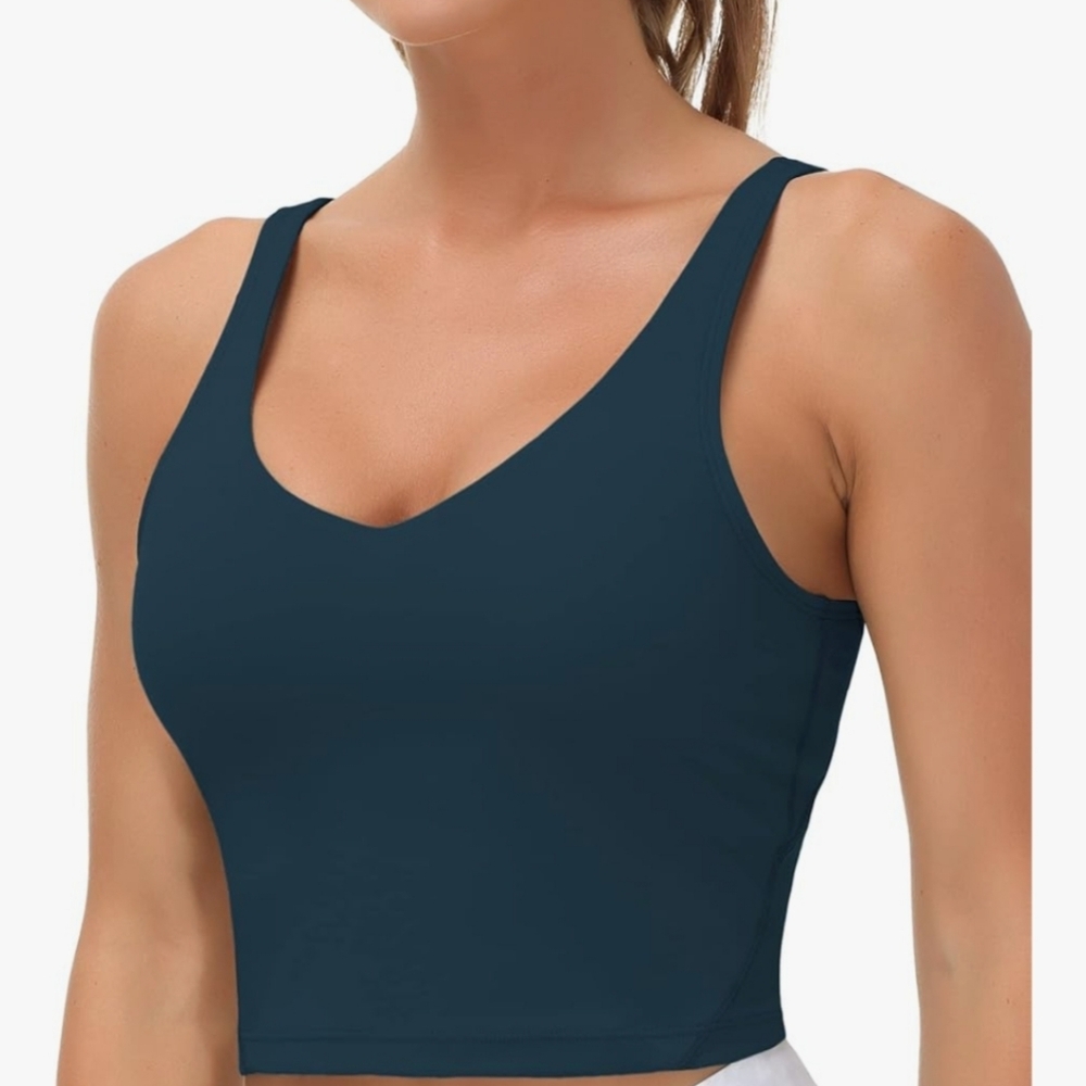 Amazon Turquoise Athletic Crop Top